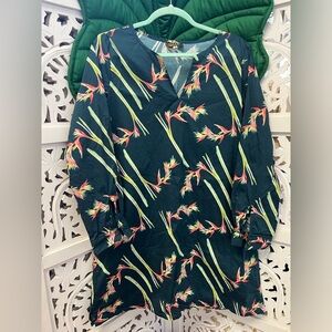 *Traded* Kahulale’a Hawaiian made women’s tunic dress. Bird of paradise print.